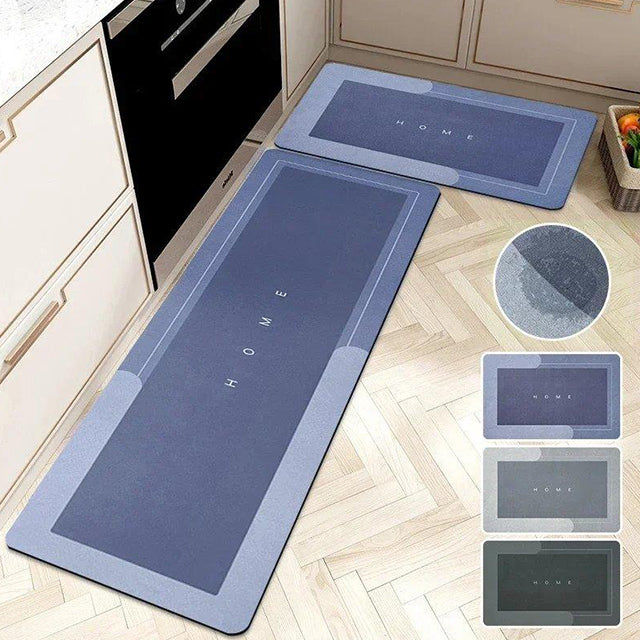 2 Pcs/Set Long Kitchen Waterproof Mats (50x180cm & 50x80cm) - Anti-Slip, Durable Floor Protector