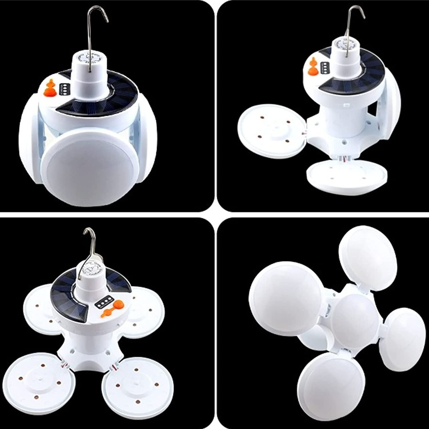 Outdoor Solar Camping Lantern Foldable Rechargeable Remote Control LED Light