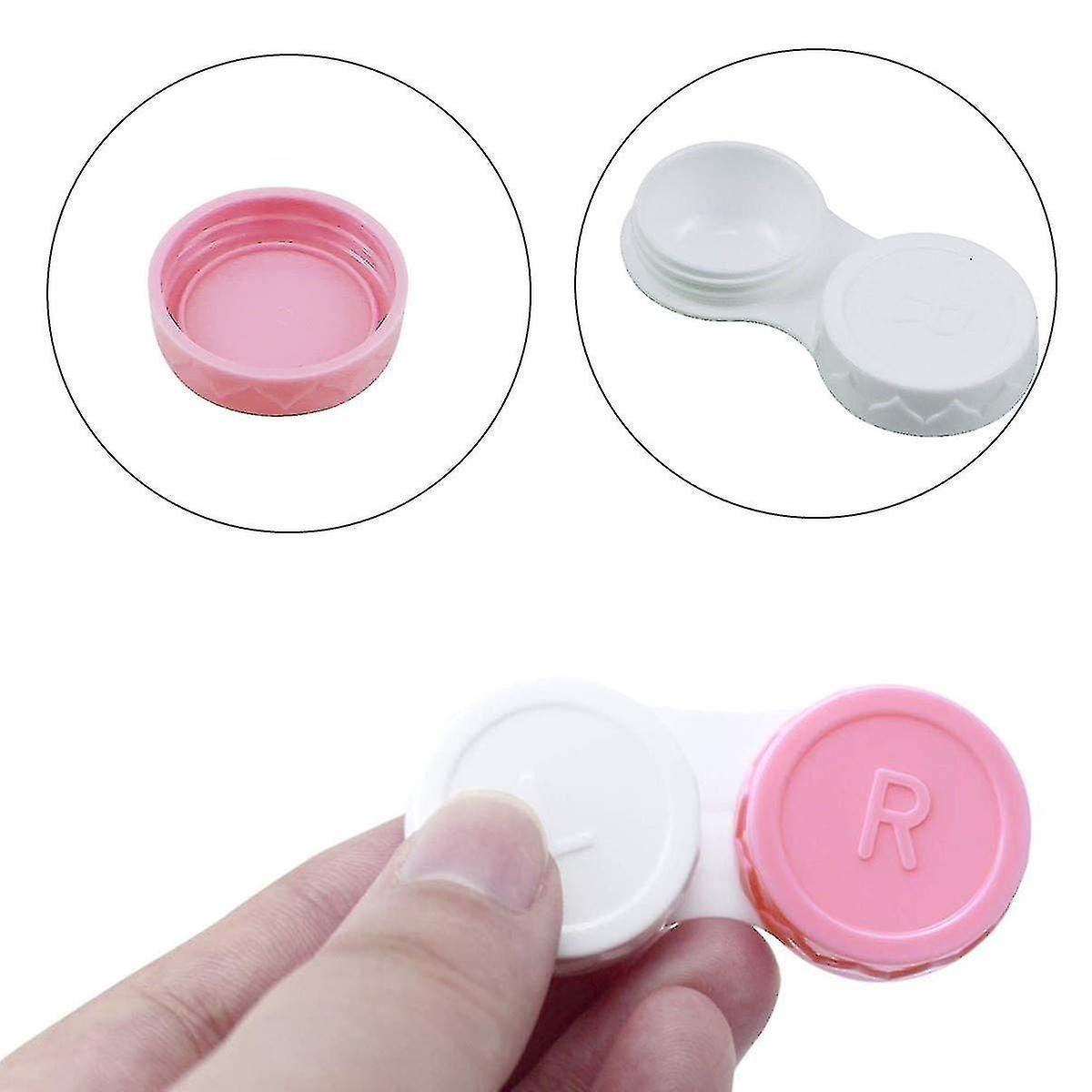 25 Pack Contact Lens Storage Cases With L and R Labels for Travel