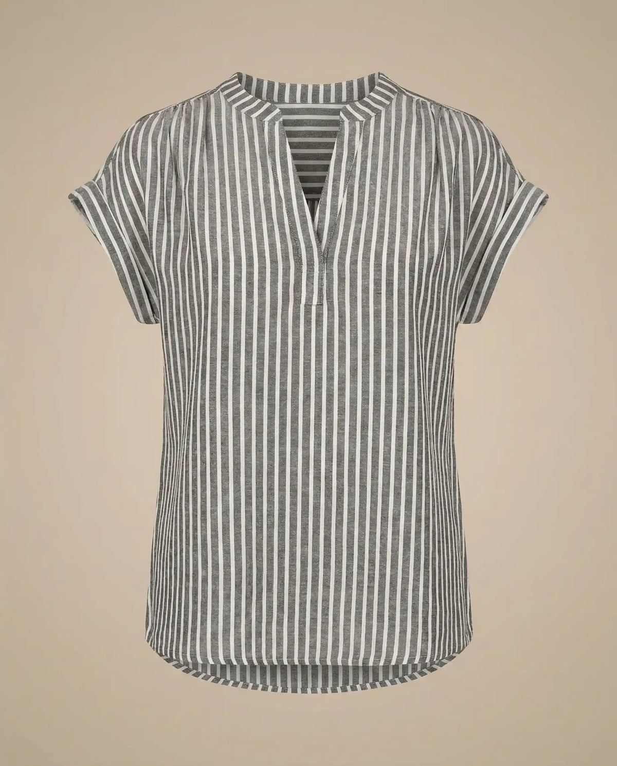 Jones new York Sleeveless T Shirt Stripped Grey/Coral White