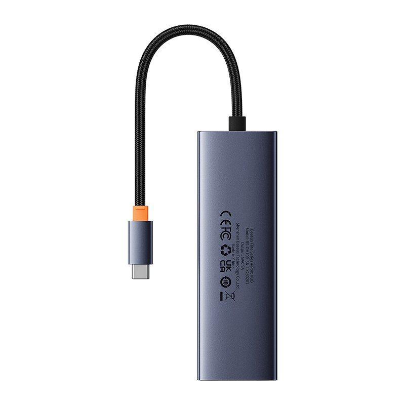 Baseus UltraJoy Series 4-Port USB HUB, Type-C to 4×USB 3.0, Space Grey, BA.B0005280A813-03.GY