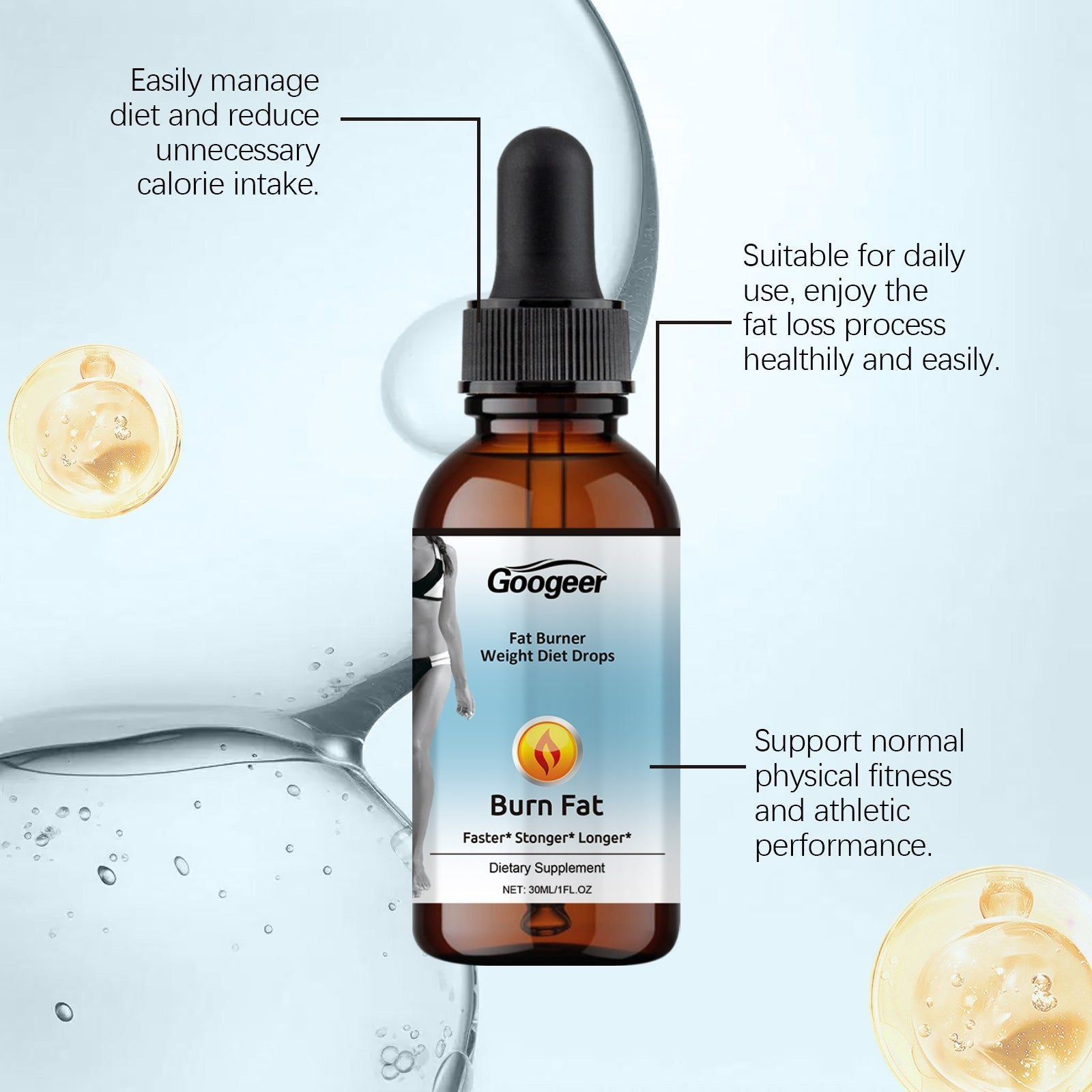 Boost Your Body Care with Fat Burning Shaping Drops, Natural Metabolism Support ,30ml