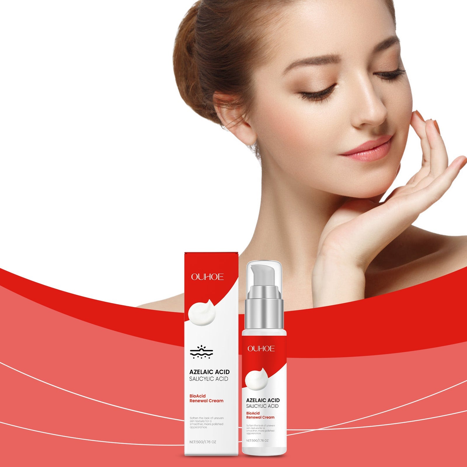 Acne Relief Cream for Skin Repair, Clear Pores, Moisturize, Smooth, Acne Treatment ,50g