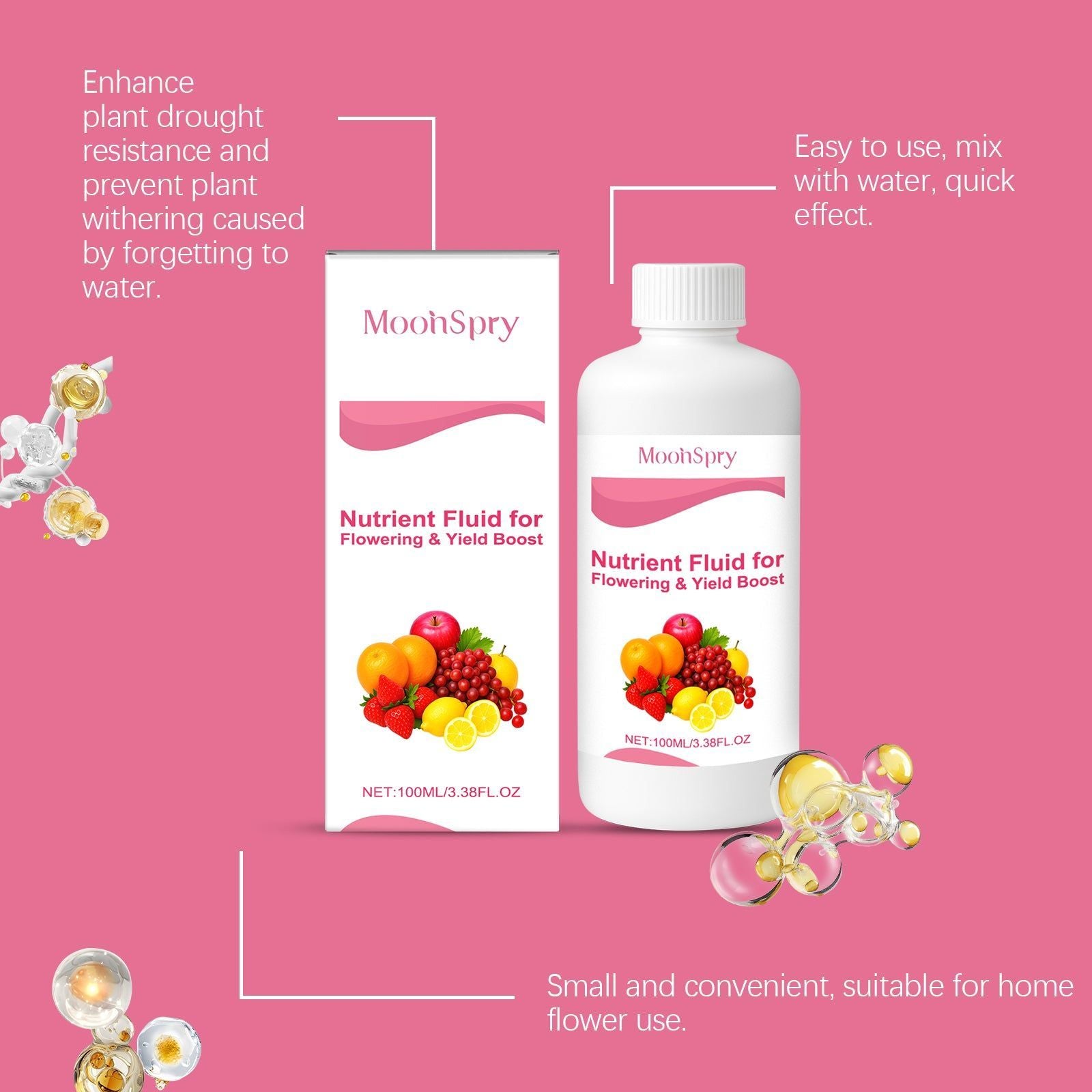 Boost Plant Growth with Flower Nutrient Solution, Horticultural Fertilizer for Flowers and Fruits ,100ml