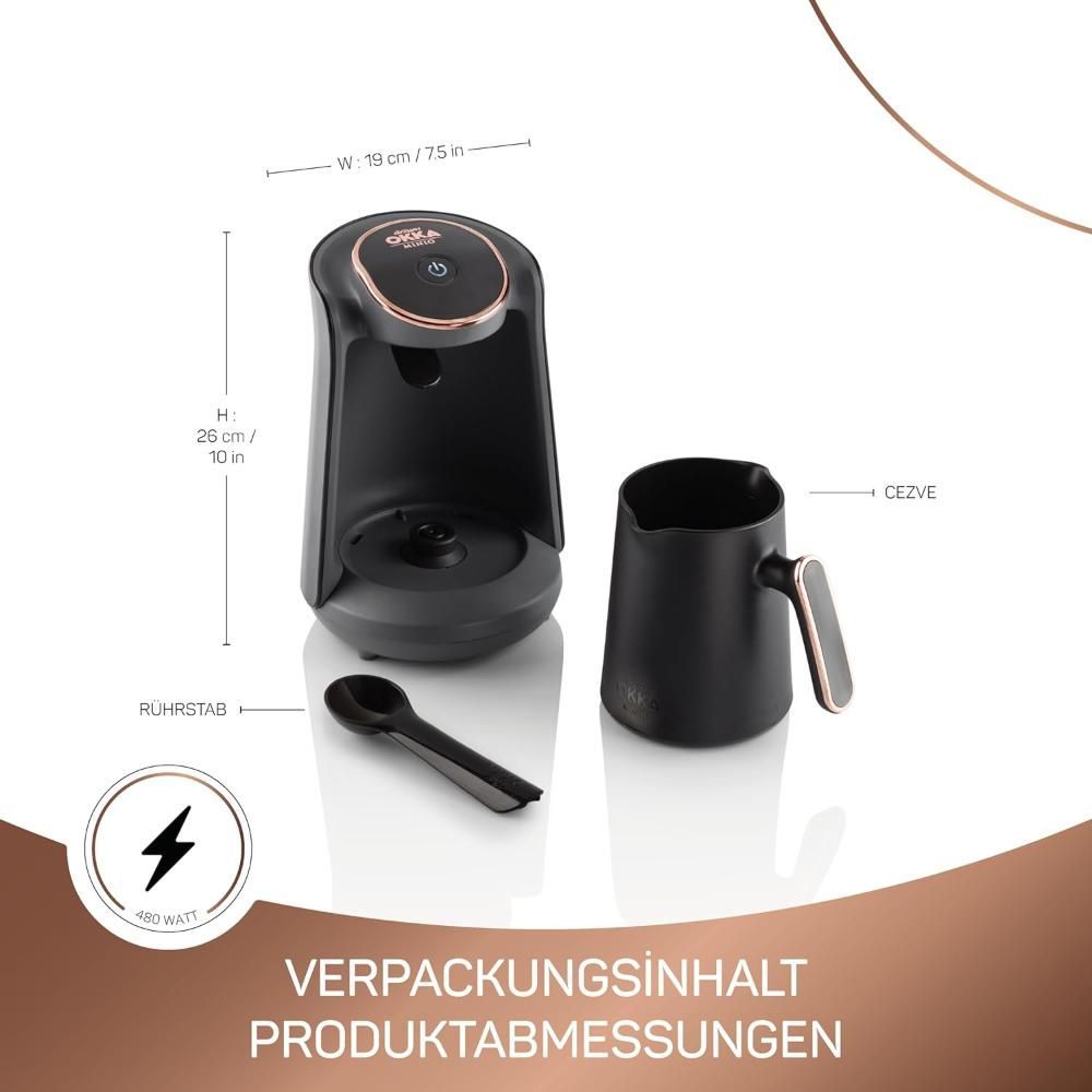 Arzum Okka Arzum OK004 Okka Minio Turkish Coffee Machine, 4 Cups Capacity, Anti-Overflow, Chrome Color