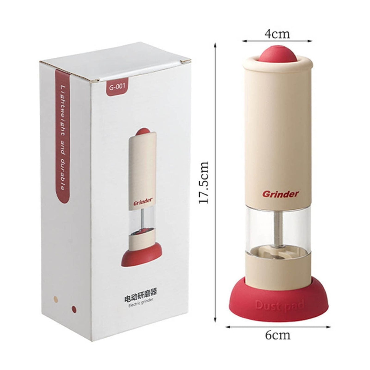 Electric Pepper and Salt Grinder Set Battery Powered Ground Seasoning Pepper for Home Kitchen