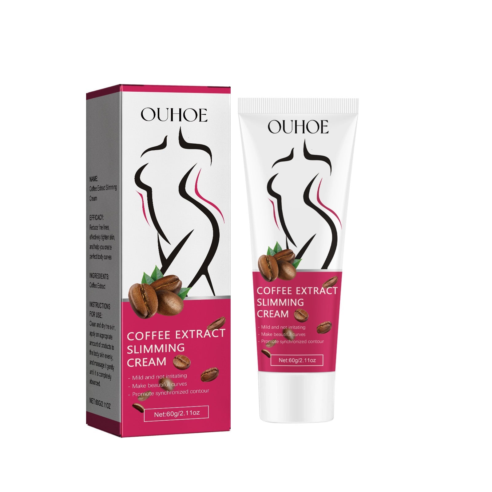 Coffee Body Sculpting Cream, Boost Fat Loss, Shape & Firm Skin Naturally ,60g