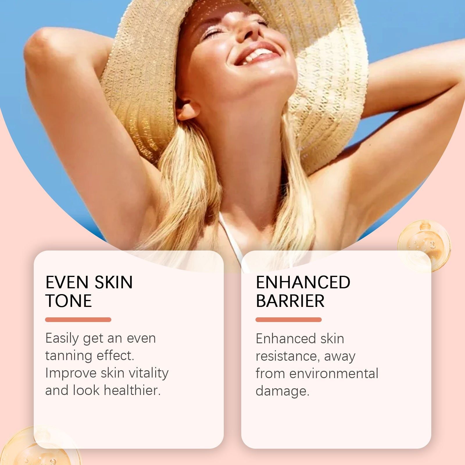BushAid Tanning Health Drops for Body Care, Natural Skin Glow, Easy to Use ,60ml