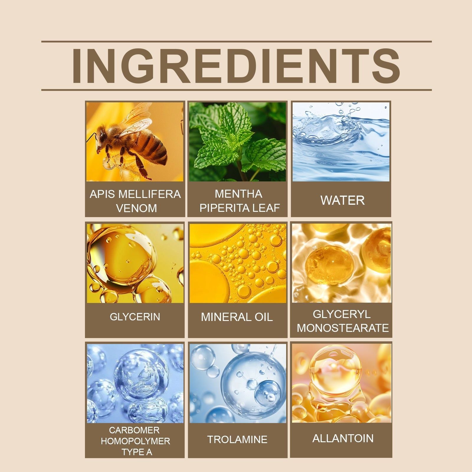 Bee Venom Moisturizing Cream, Deep Hydration, Soft Skin, Natural Nourishment ,30g
