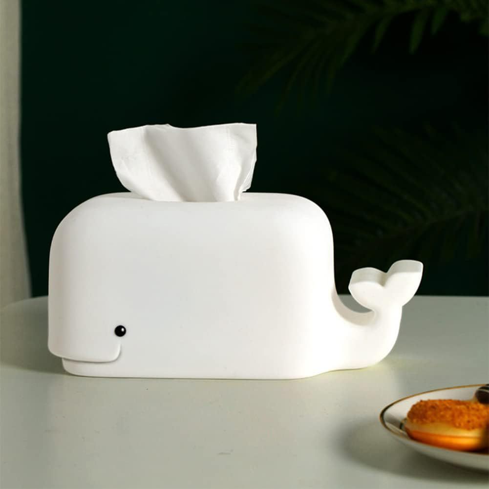Silicone Whale Tissue Box Tablet Phone Stand Tissue Dispenser Holder Napkin Organizer
