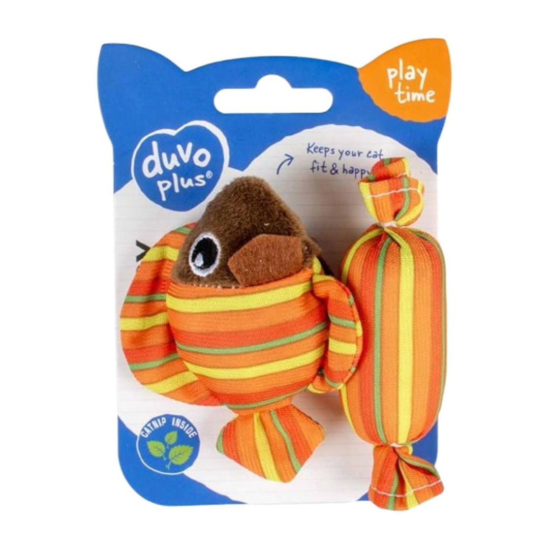 Duvo+ Assortment Fish And Candy Cat Toy, Mixed Colors, 8.5x8x2.8cm