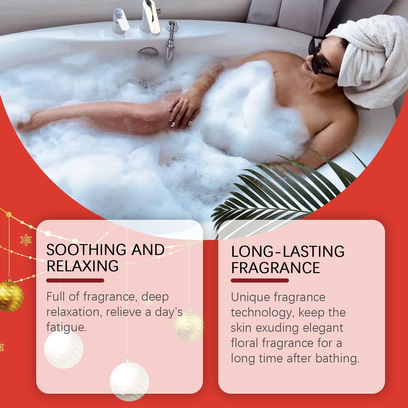 Christmas Bath Ball Set, Colorful Body Cleansing, Moisturizing, Long-Lasting Fragrance ,120g