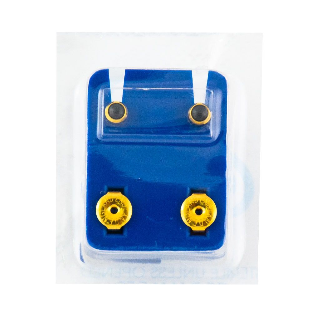 Caflon Singles Cabachon, Black Onyx Gold Plated Earring