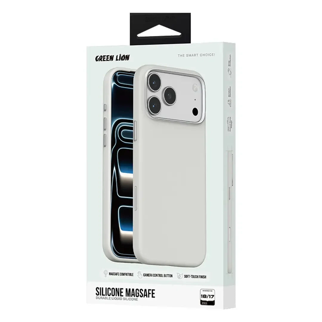 Green Lion Silicone MagSafe with Durable Liquid Silicone for iPhone 18/17 Pro & 18/17 Pro Max