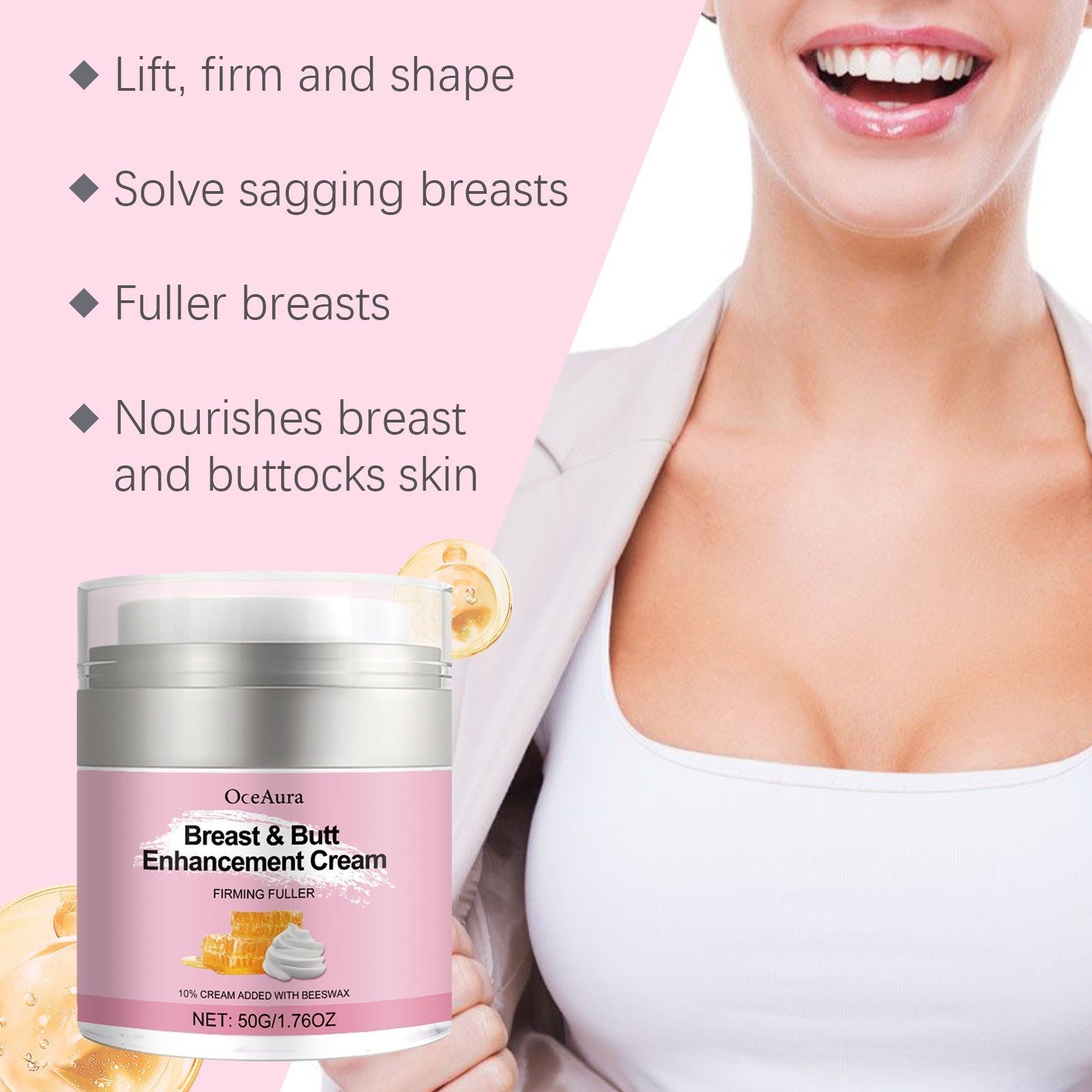 Chest Care Cream, Nourishing, Moisturizing, Anti-Saggy, Skin Elasticity ,50g