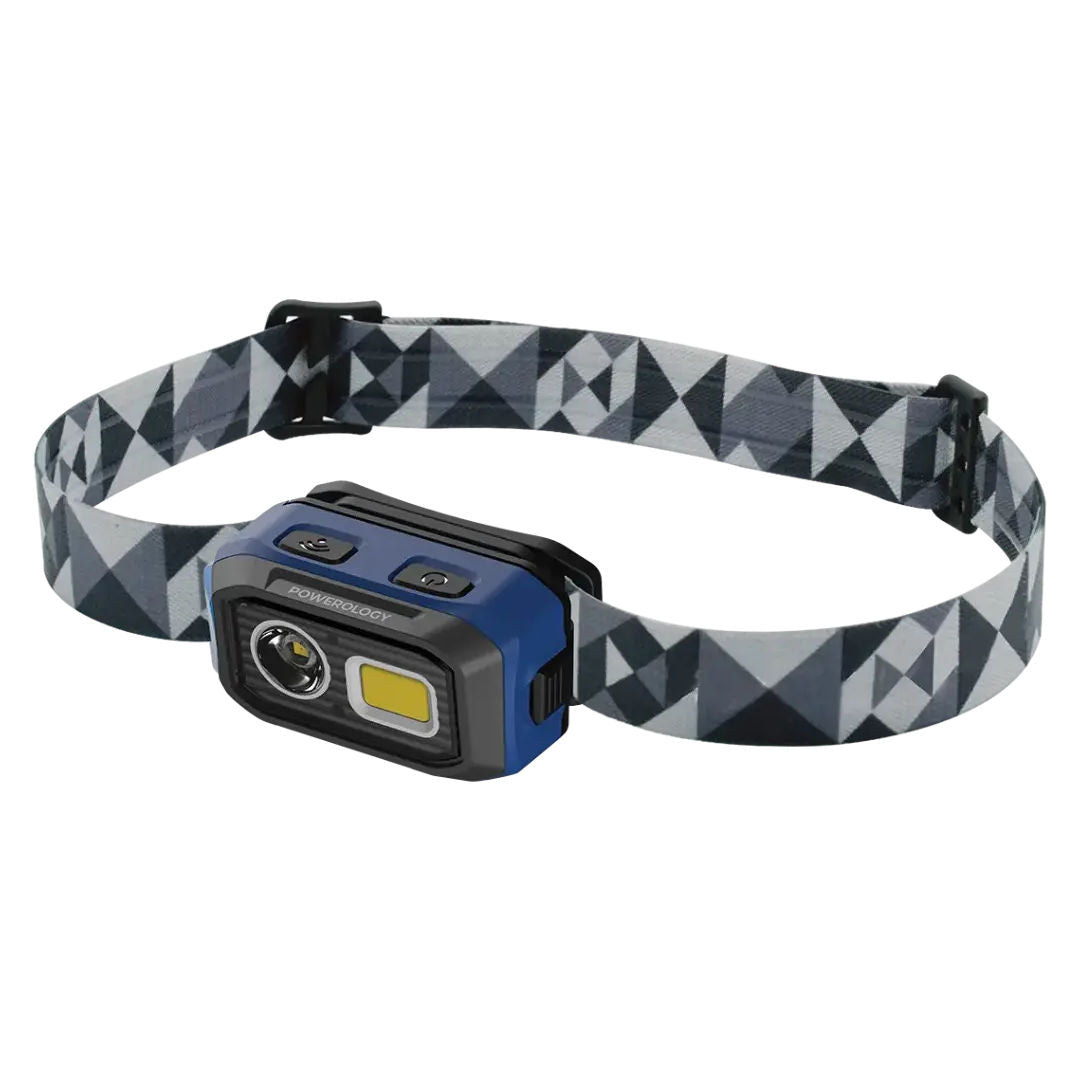 Powerology BrightVision Rechargeable LED Headlamp, Black
