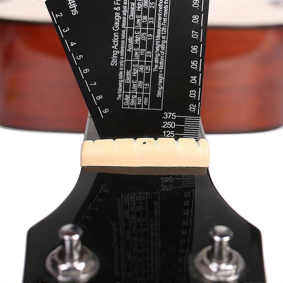 Fret Leveling Tool Guitar Neck Fingerboard Measuring Ruler