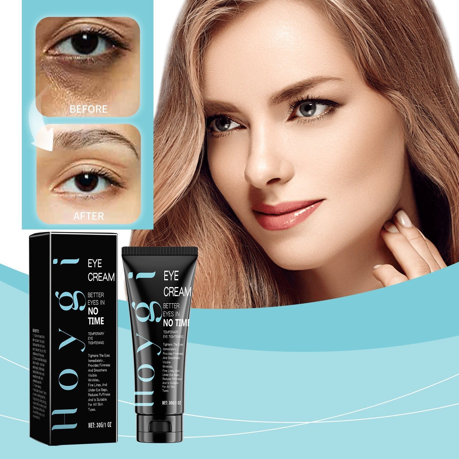 Brightening Eye Cream for Wrinkles, Firming, Collagen, Coffee Extract, Anti-Aging, Moisturizing, Eye Care ,30g