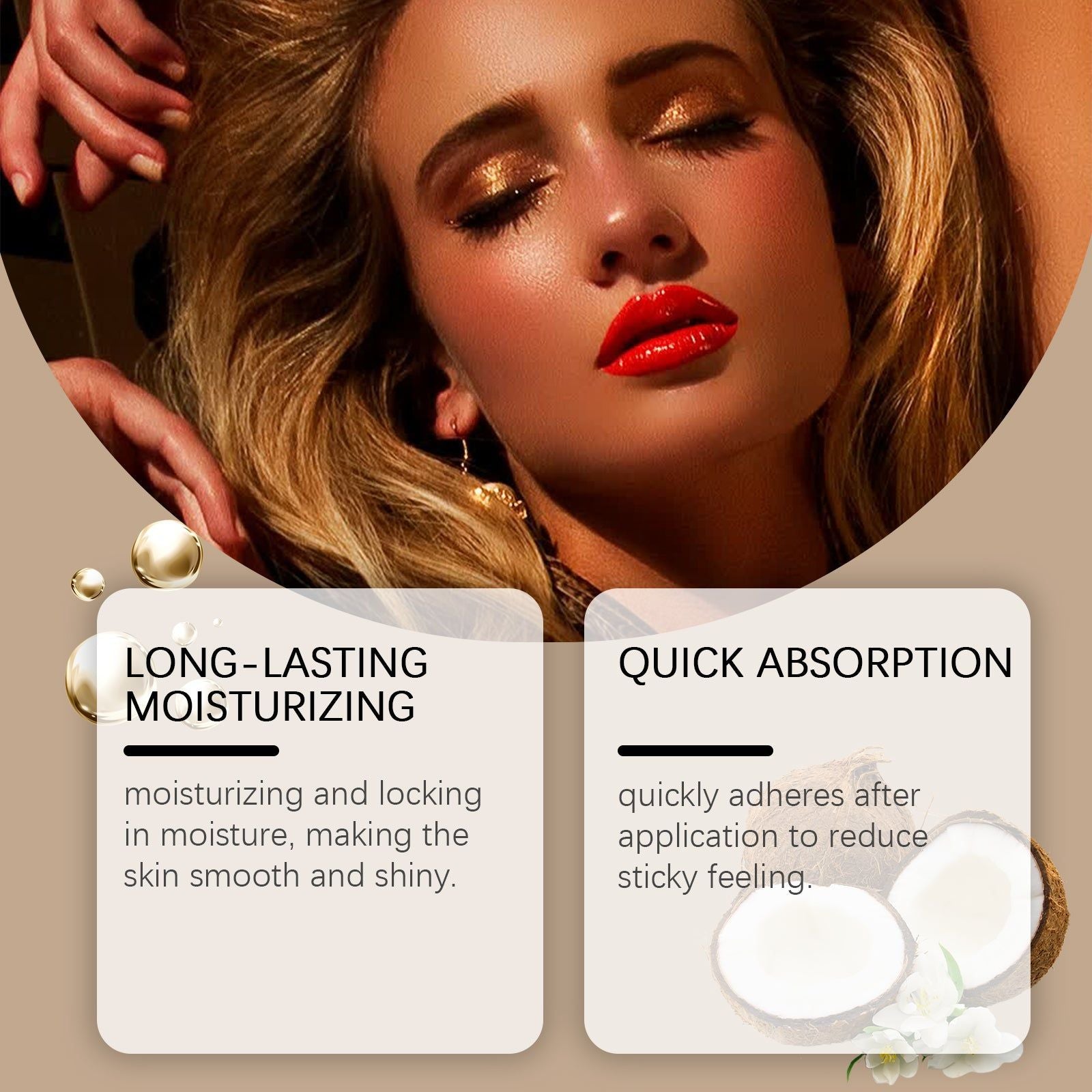 Coconut Black Lotion, Fast Blackening Tanning Bronzer, Moisturizing, Summer Glow ,100ml