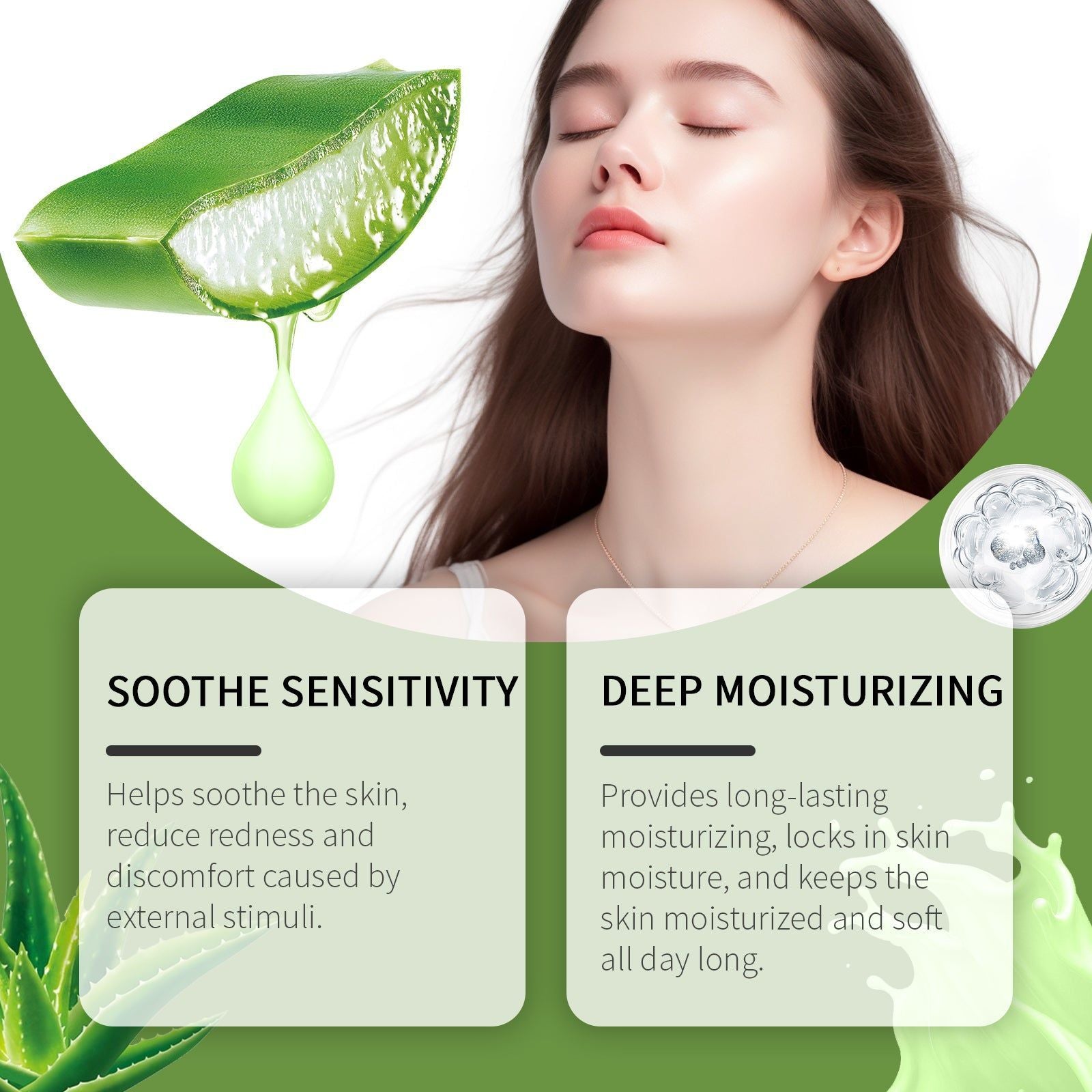 Aloe Vera Facial Care Lotion, Hydrating, Soothing, Moisturizing, Soft Skin ,100ml