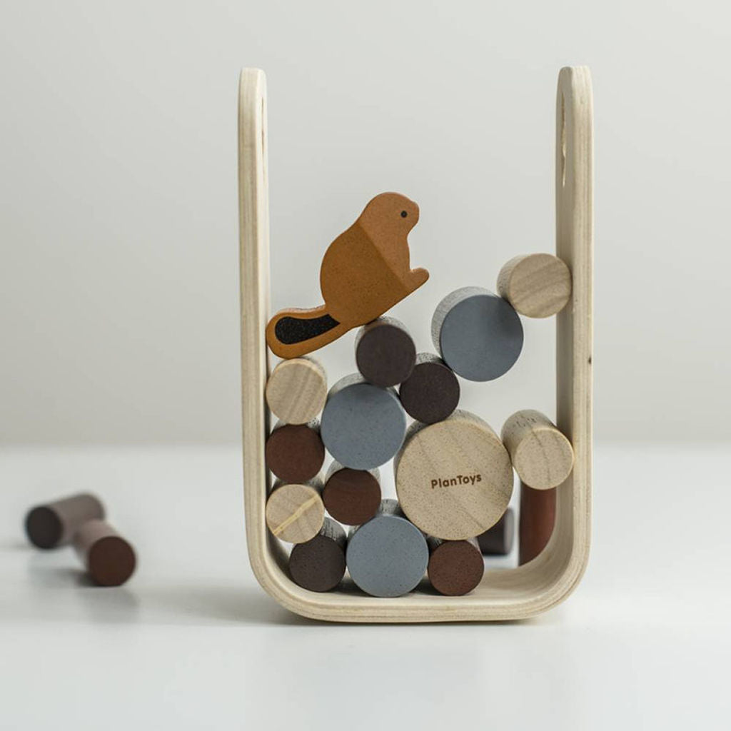 PlanToys Timber Tumble — Wooden Strategy Game