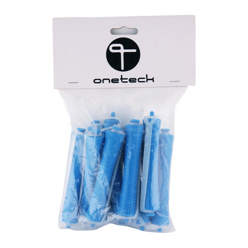 Onetech Hair Rollers Perm Rod, Orange/Blue, 9mm, 1x12pcs