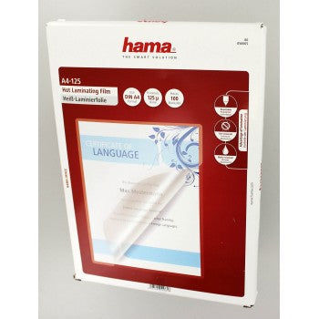 HAMA 50065 HOT LAMINATING FILM,DIN A4,125µ,100 Pcs