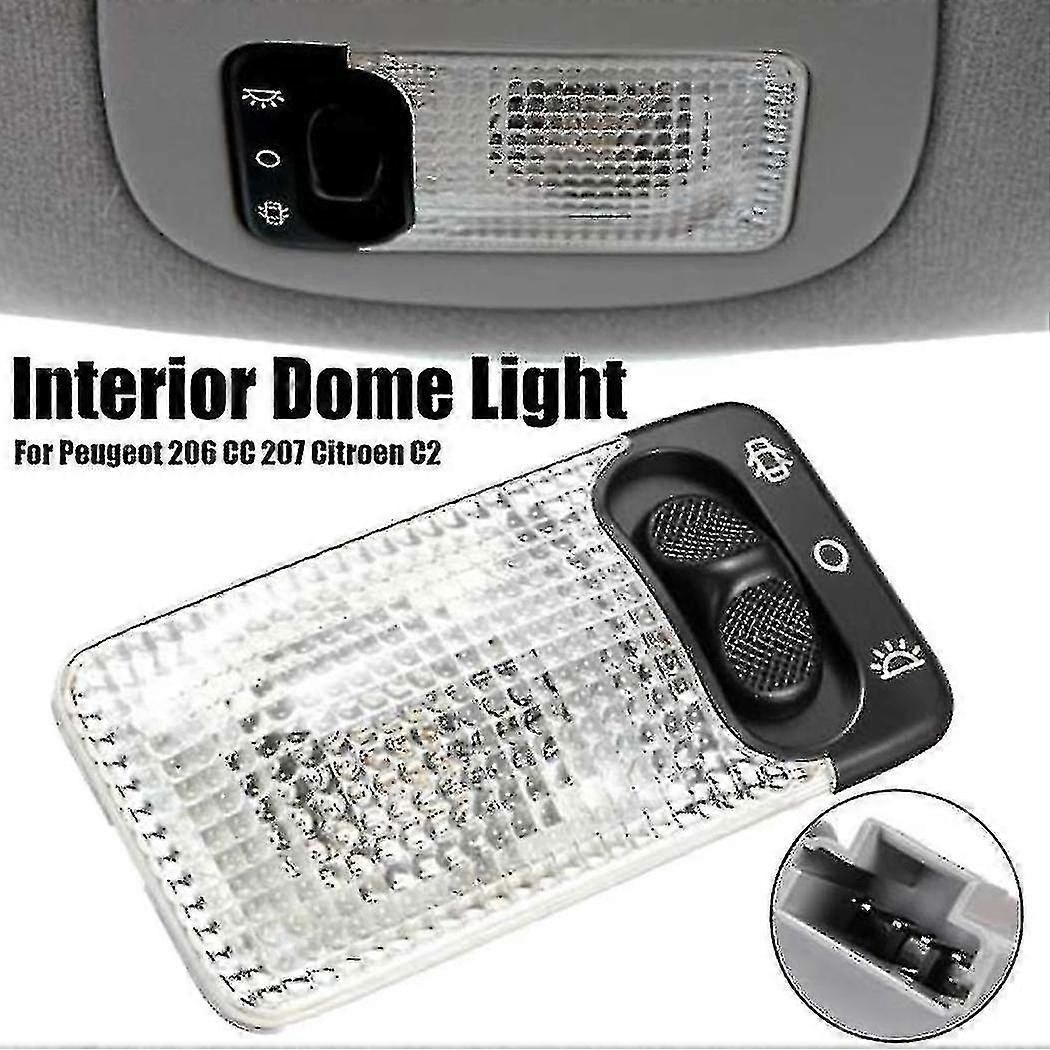 Interior Roof Dome Reading Light for Citroen C1 C3 206 207