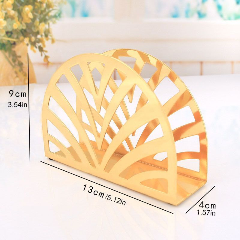 Elegant Napkin Holder Stainless Steel Golden Napkin Dispenser