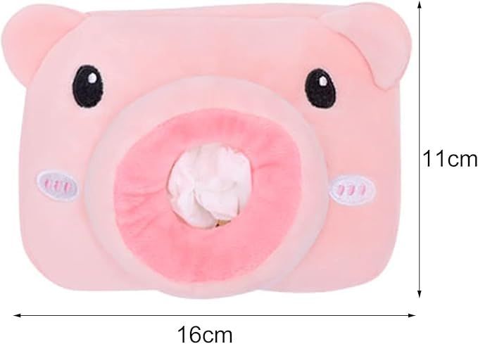 Car Tissue Holder Plush Animal Napkin Dispenser Organizer Auto Interior Accessories