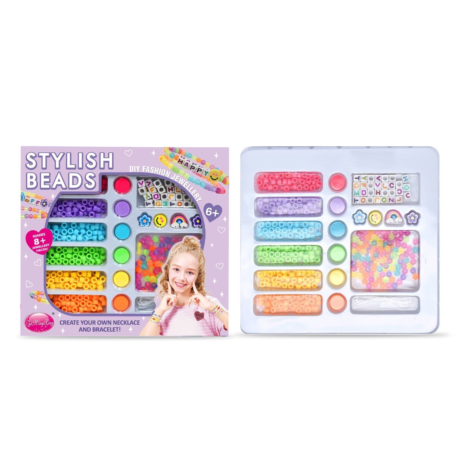 Creative DIY Beaded Bracelet Gift Box for Kids, Parent-Child Fun, Safe & Stylish ,1pcs