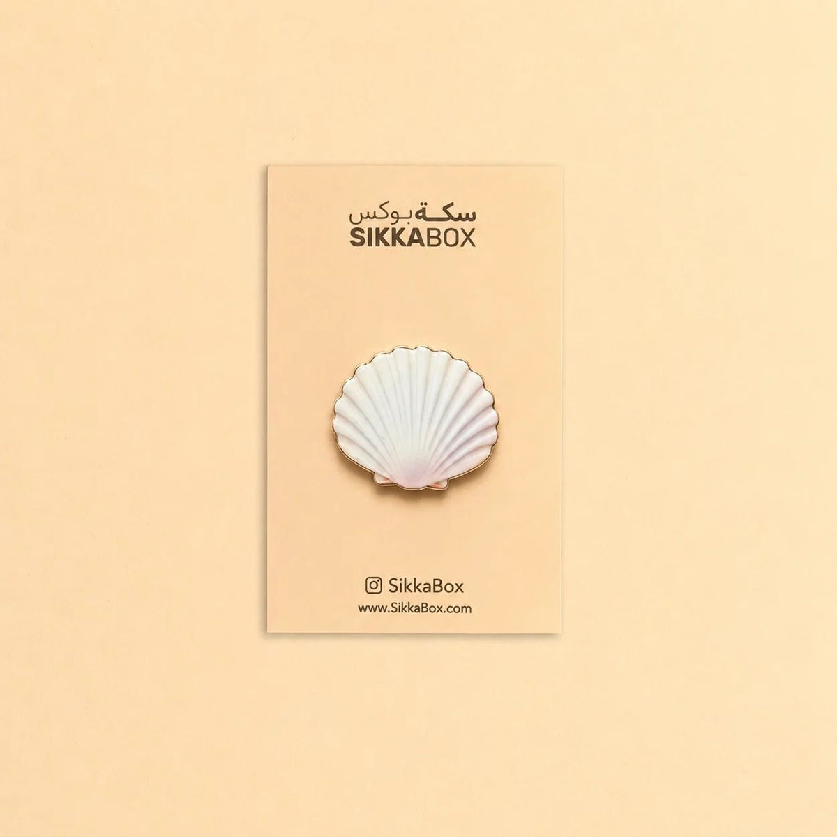 Seashell Pearl White Metal Sticker