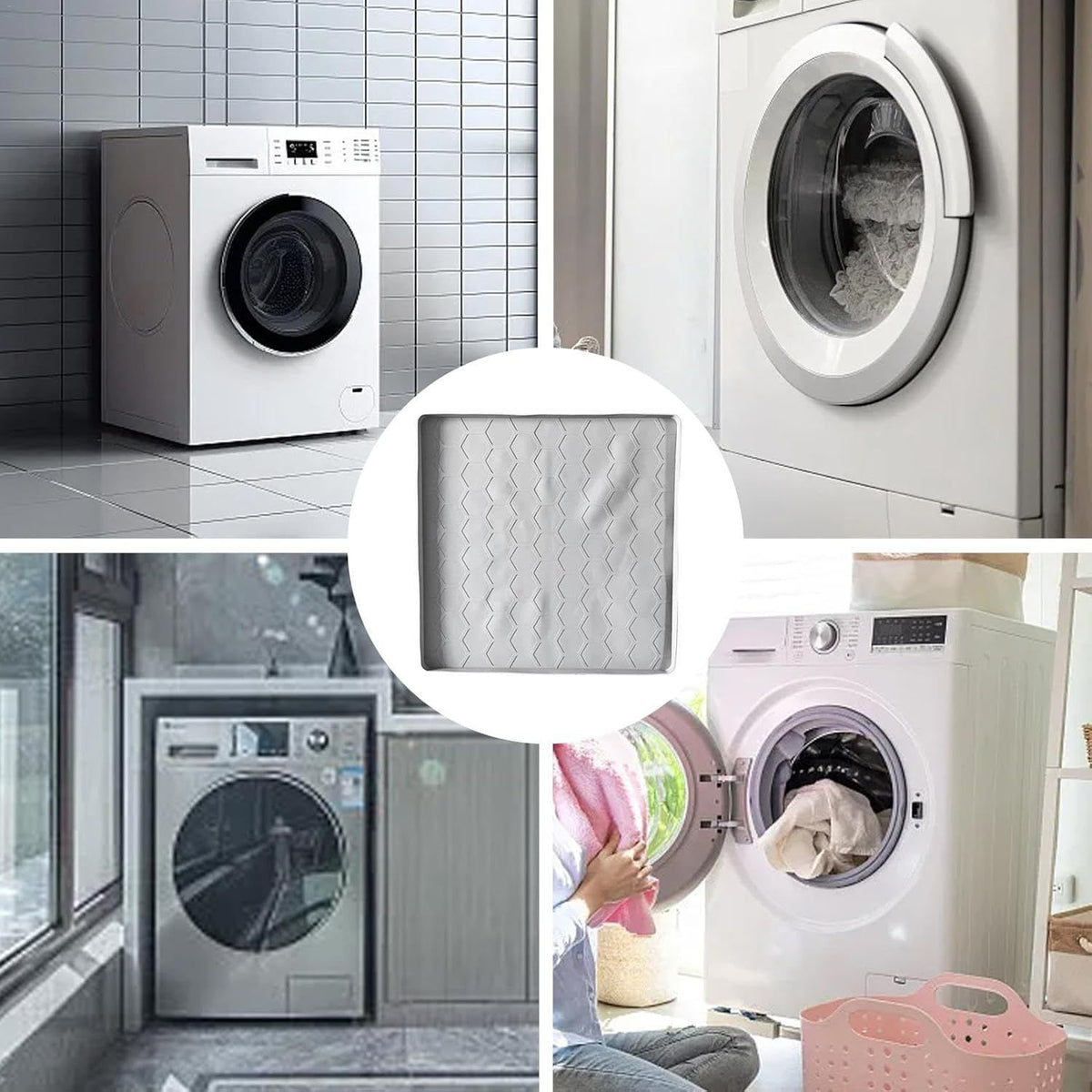 Washer Dryer Top Cover Silicone Waterproof Washing Machine Top Protector