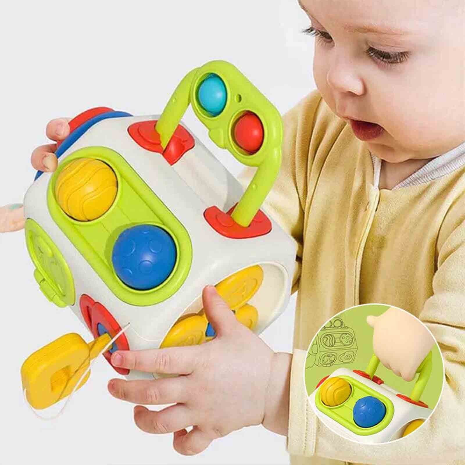 Activity Cube Busy Cube Montessori Sensory Toys Children Gift for Toddlers 1-3