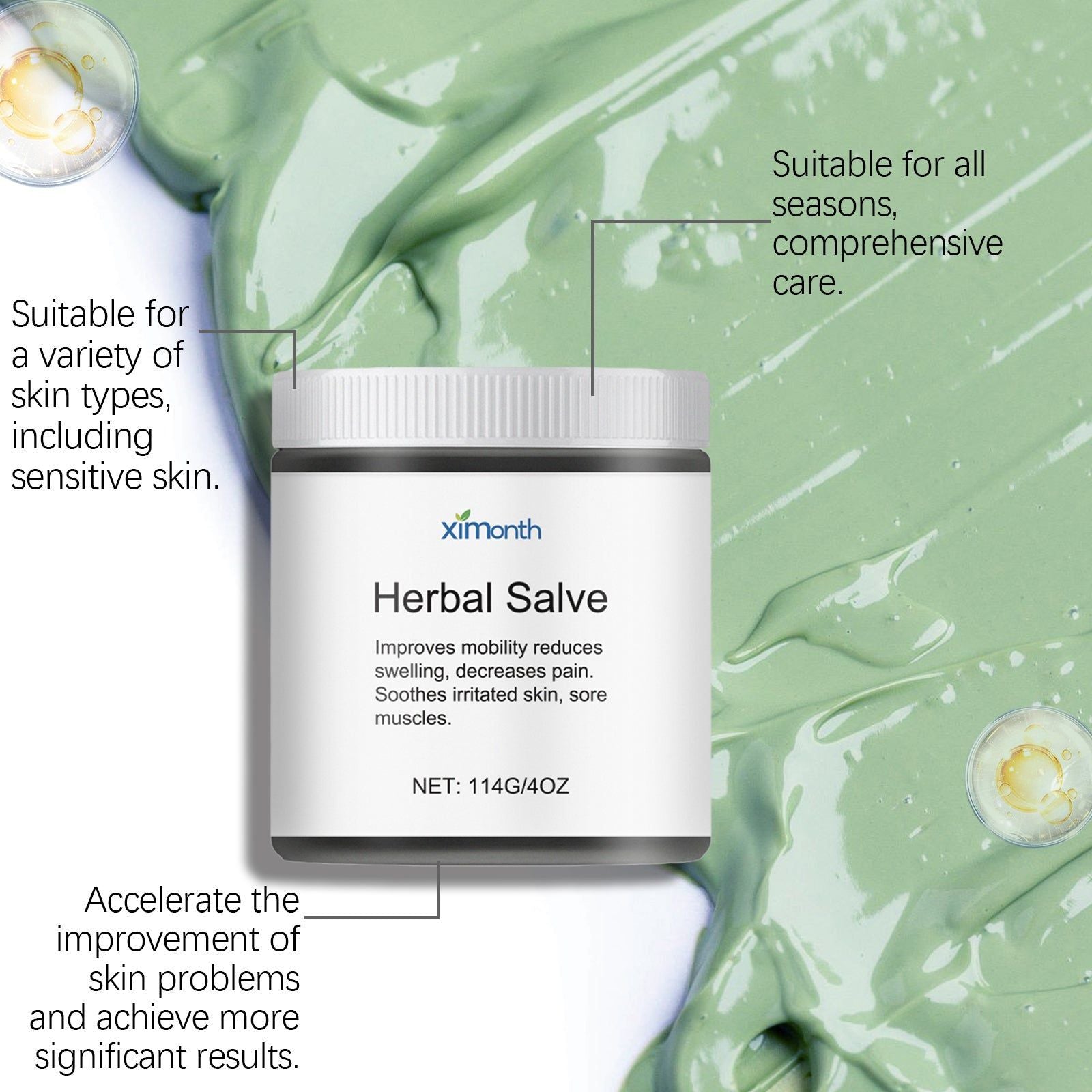 Heal Joints Naturally with Herb Ointment, Relieve Knee & Muscle Soreness ,114g