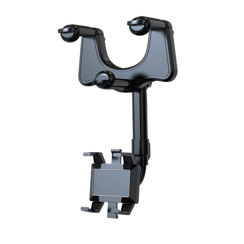 Car Phone Mount Rearview Mirror Cell Phone Stand 360 Degree Rotation Holder