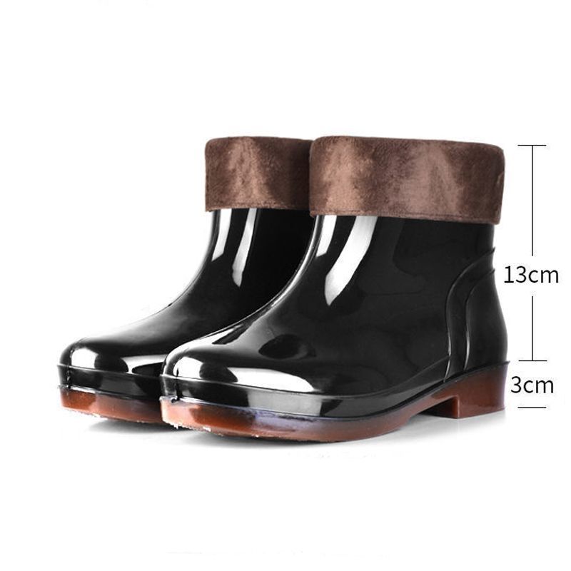 Mens Waterproof Thickened Rubber Rain Boots Non Slip Wear-Resistant Water Boots