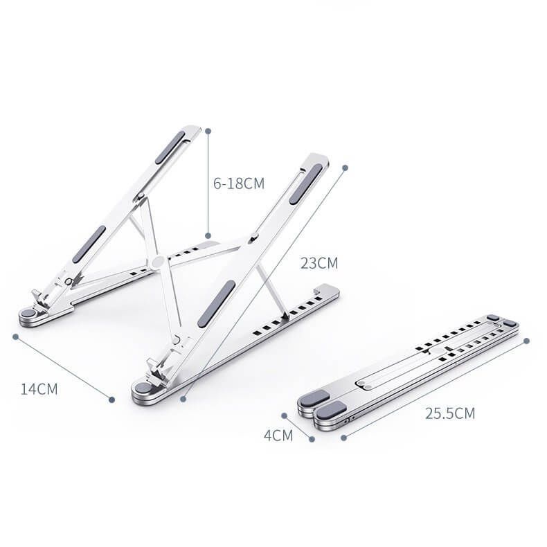 Folding Aluminum Laptop Stand Portable Cooling Rack For Macbook Air Pro