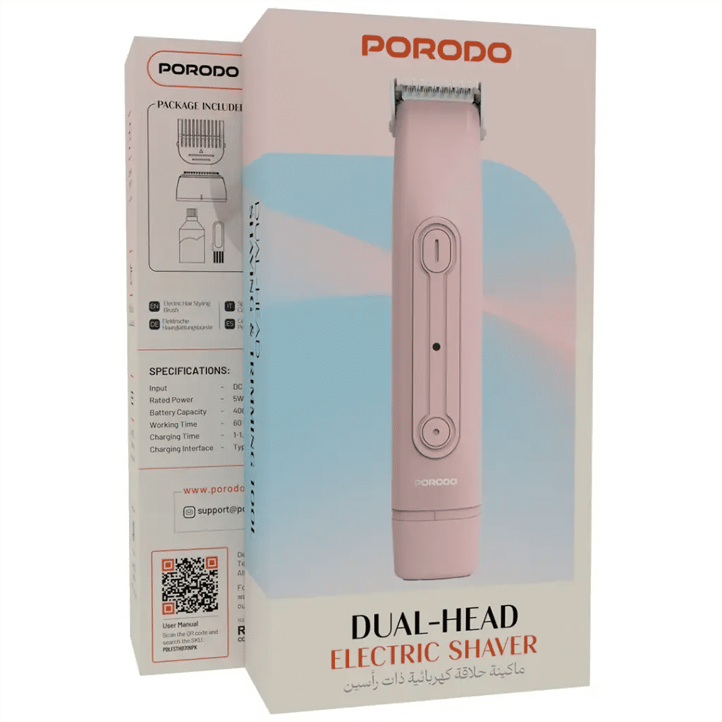 Porodo Dual-Head Electric Shaver - Pink