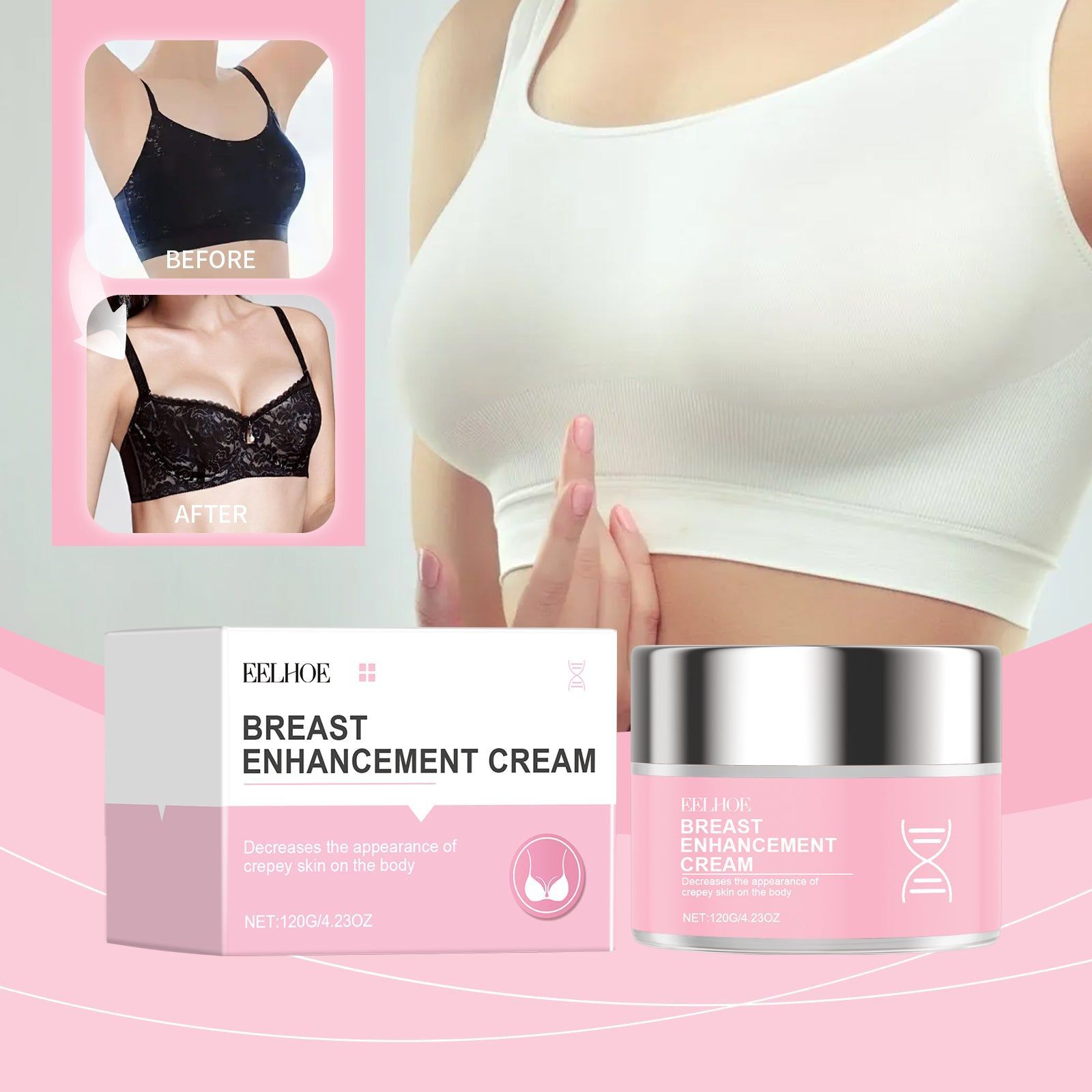 Chest Care Cream, Firming, Anti-Aging, Hyaluronic Acid, Youthful Contour ,120g