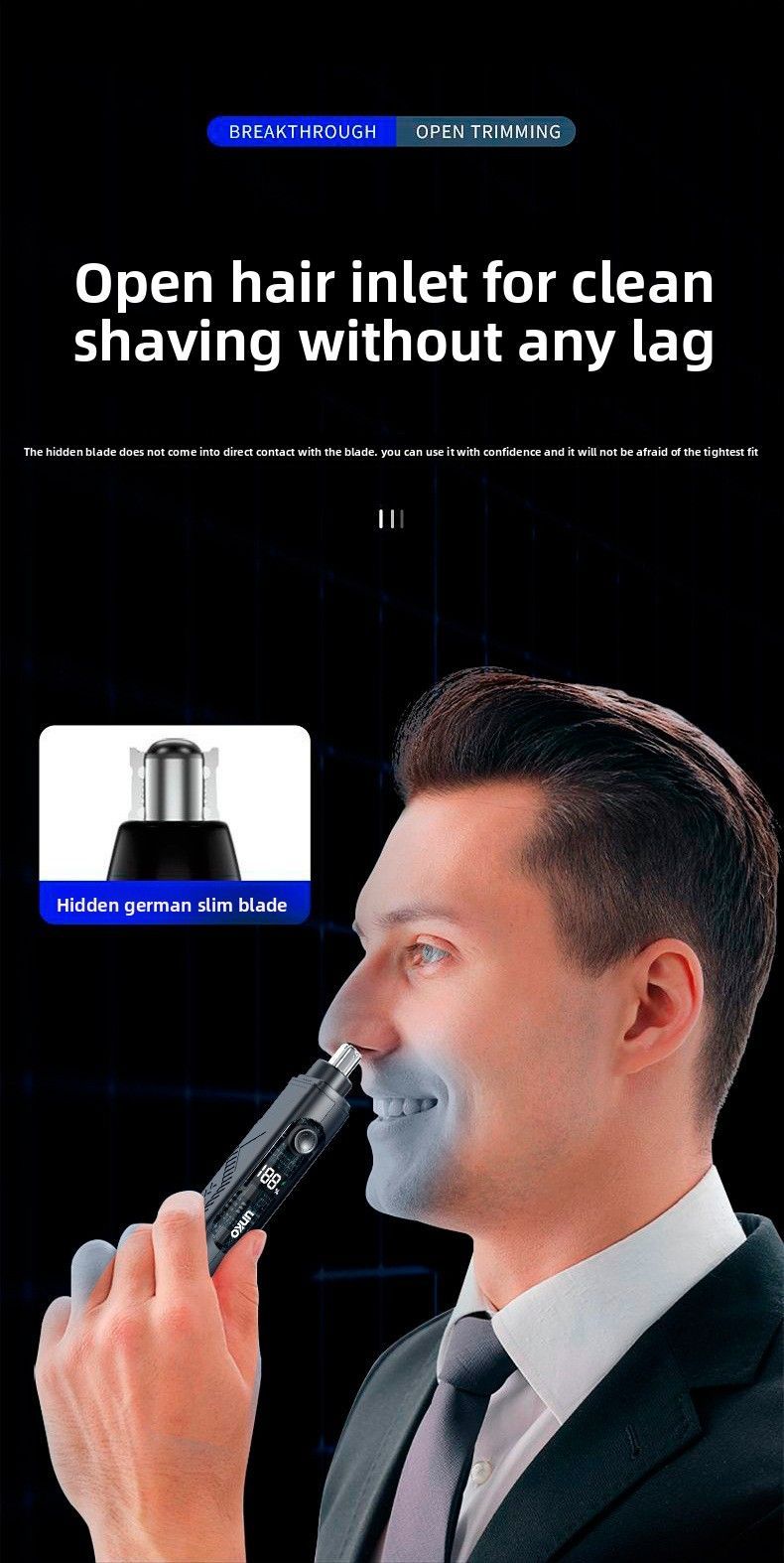 USB Nose Hair Trimmer for Men and Women