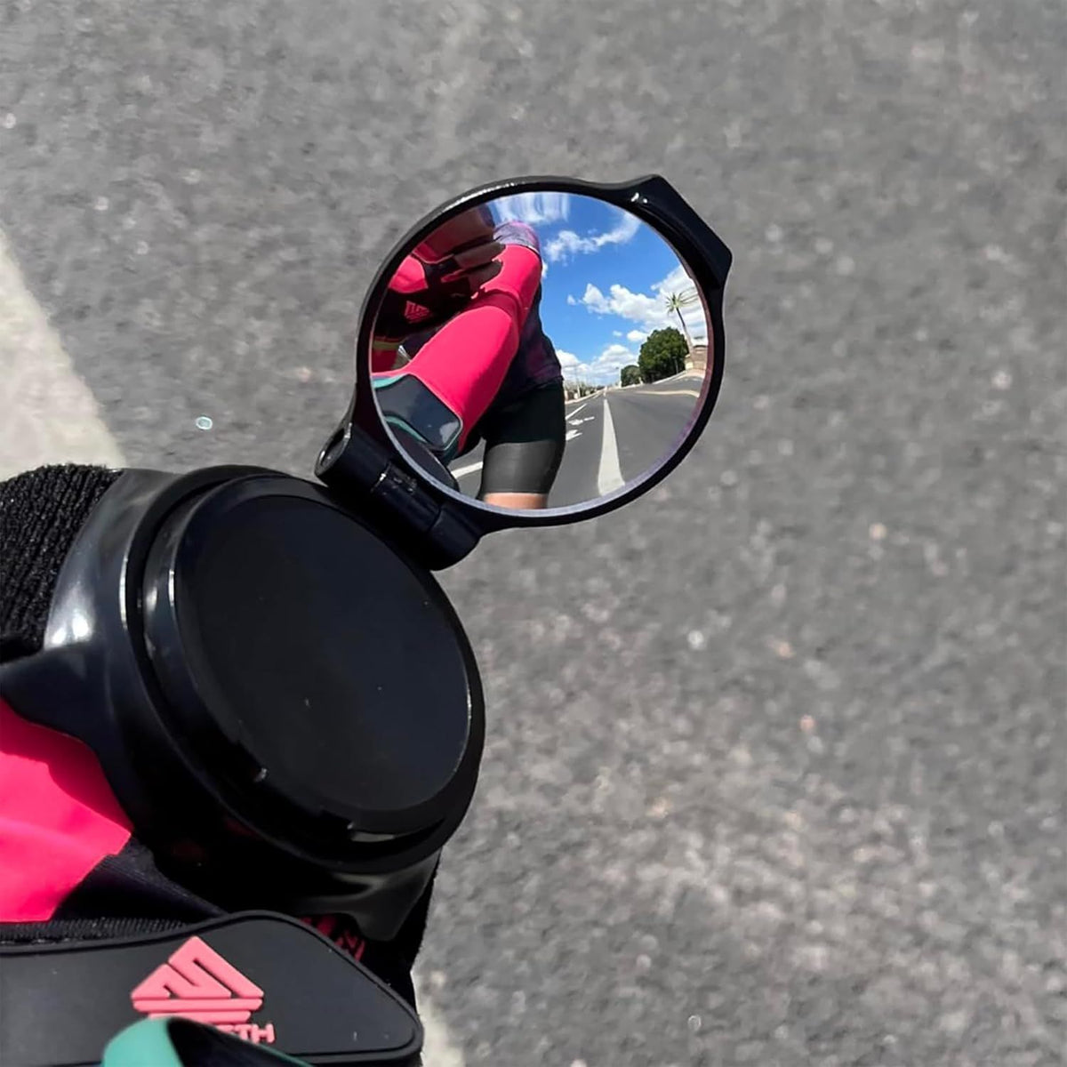 Wearable Cycling Rear View Mirror  Adjustable Bike Rearview Wristband