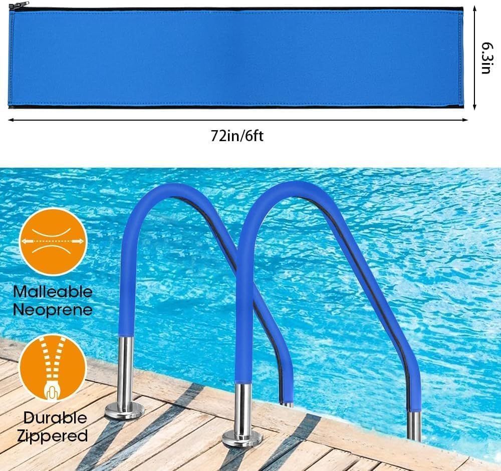 Swimming Pool Handrail Cover 180 cm Swimming Pool Rail Sleeve Handle Protection with Zip