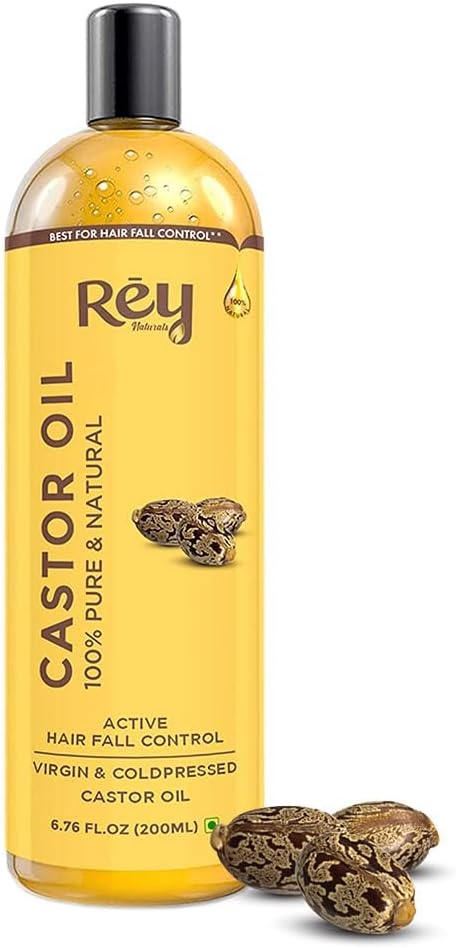 Rey Naturals Premium Cold Pressed Castor Oil 200 ml