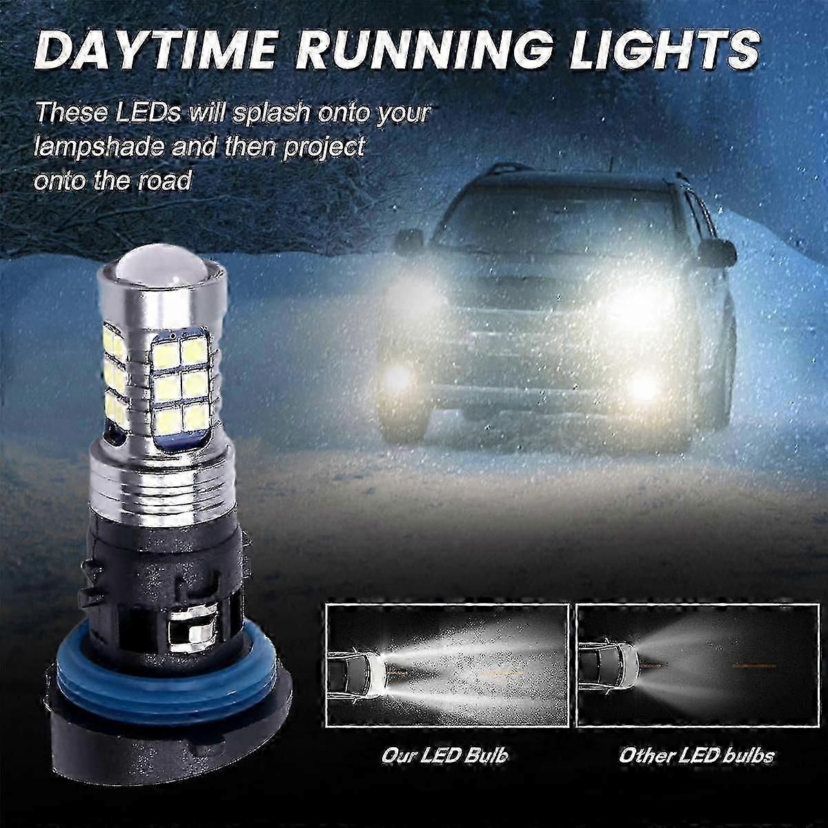 Car High Brightness White Light Led Daytime Running Light Ph24w Suitable For 3008 2011 C5 2010-2012