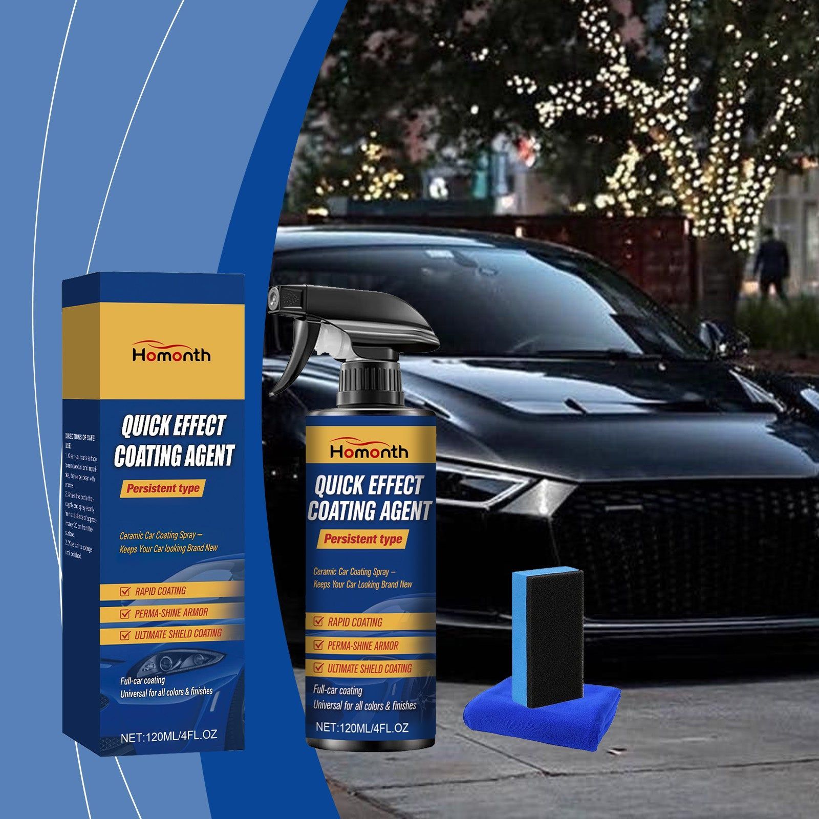 Automotive Coating, Quick Shine & Protection, Car Detailing Supplies ,1set