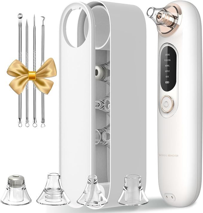 Blackhead Remover Pore Vacuum Kit Face Cleaner Pimple Extractor Tool Kit with 5 Suction Levels