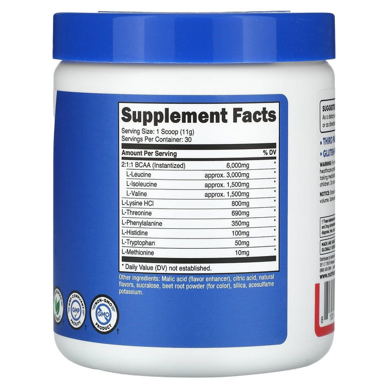 Nutricost EAA Powder 30 Servings (Unflavored) - Essential Amino Acids - Non-GMO, Gluten Free, Vegetarian Friendly