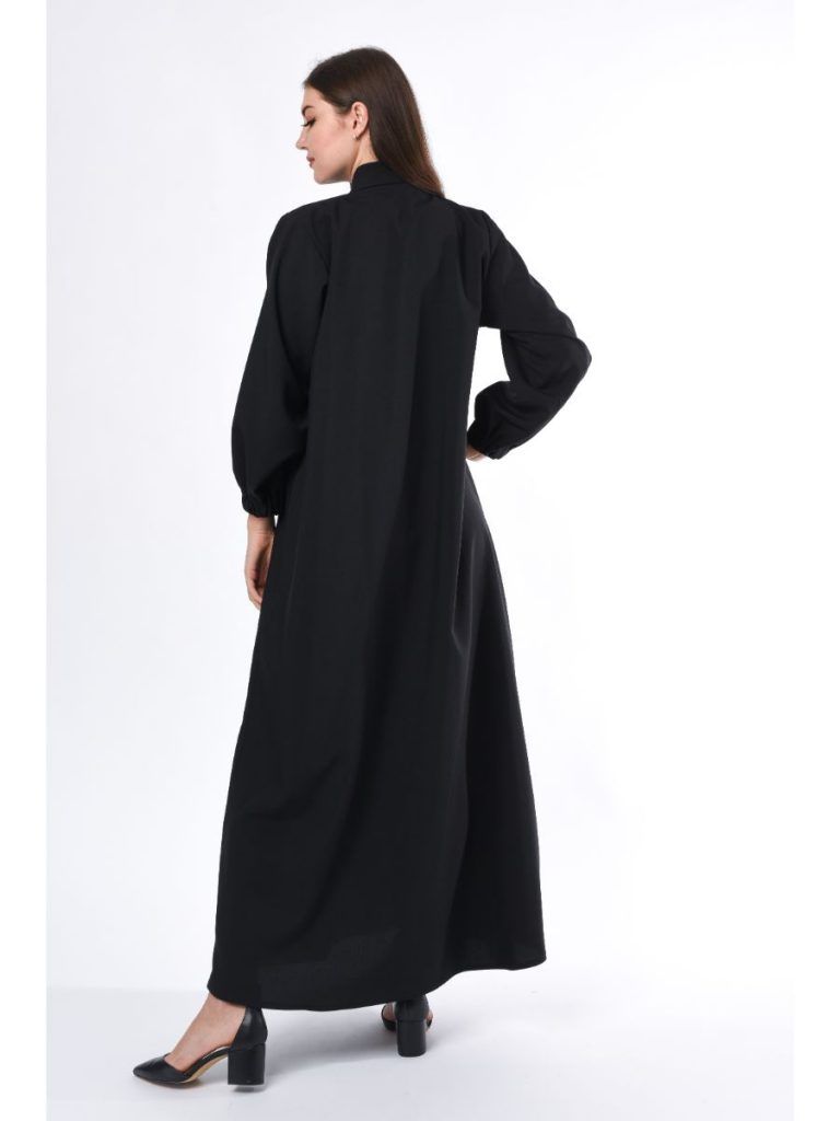 MOiSTREET Black Coat Style Abaya