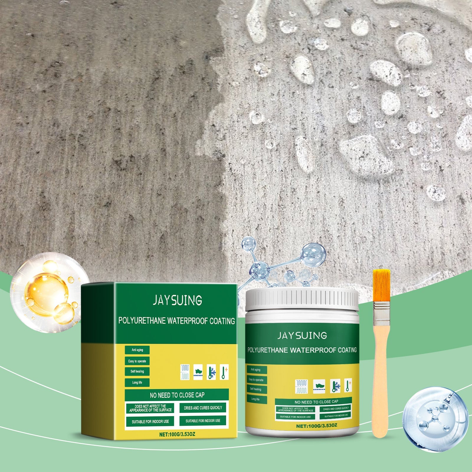 Leakproof Waterproof Glue for Home, Bathroom, Window Sills, Fast Dry, Clear, Strong Adhesion ,100g